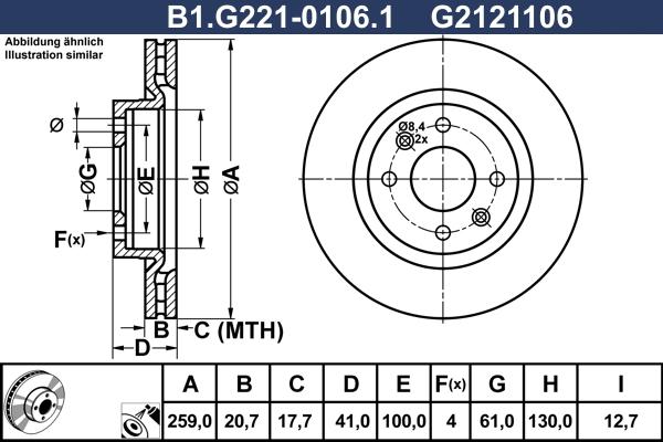 Galfer B1.G221-0106.1 - Bremžu diski www.autospares.lv