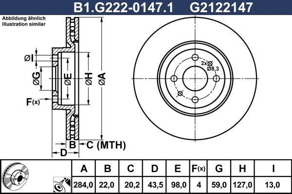 Galfer B1.G222-0147.1 - Bremžu diski www.autospares.lv