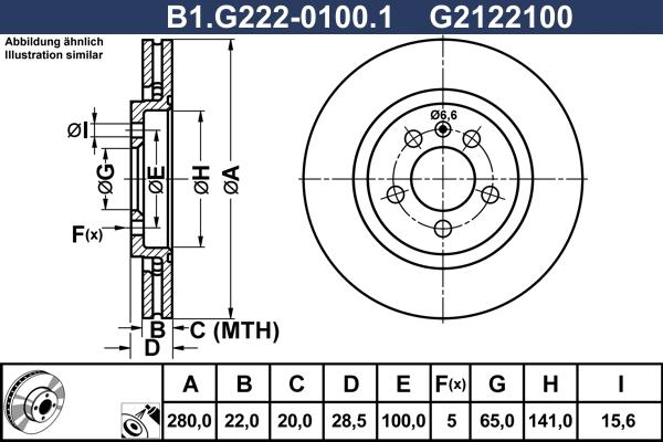 Galfer B1.G222-0100.1 - Bremžu diski www.autospares.lv
