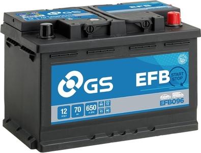 GS EFB096 - Startera akumulatoru baterija www.autospares.lv