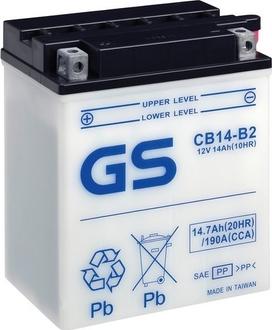 GS GS-CB14-B2 - Startera akumulatoru baterija www.autospares.lv