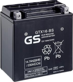 GS GS-GTX16-BS - Startera akumulatoru baterija www.autospares.lv