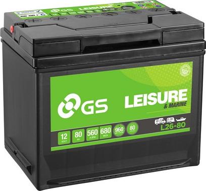 GS GS-L26-80 - Startera akumulatoru baterija www.autospares.lv