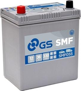 GS SMF055 - Startera akumulatoru baterija www.autospares.lv