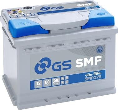 GS SMF078 - Startera akumulatoru baterija www.autospares.lv