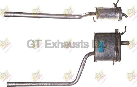 GT Exhausts GBM381 - Izplūdes gāzu trokšņa slāpētājs (pēdējais) www.autospares.lv