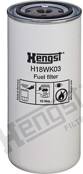 Hengst Filter H18WK03 - Degvielas filtrs www.autospares.lv