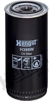 Hengst Filter H398W - Eļļas filtrs www.autospares.lv
