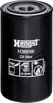 Hengst Filter H360W - Eļļas filtrs www.autospares.lv