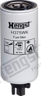 Hengst Filter H375WK - Degvielas filtrs www.autospares.lv