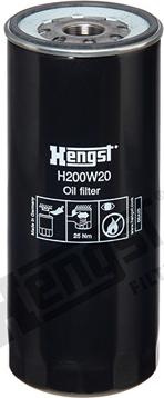 Hengst Filter H200W20 - Eļļas filtrs www.autospares.lv