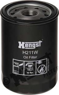 Hengst Filter H211W - Eļļas filtrs www.autospares.lv