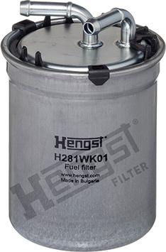Hengst Filter H281WK01 - Degvielas filtrs www.autospares.lv