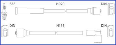 Hitachi 134227 - Augstsprieguma vadu komplekts www.autospares.lv