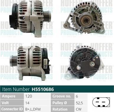 Hoffer H5510686 - Ģenerators www.autospares.lv