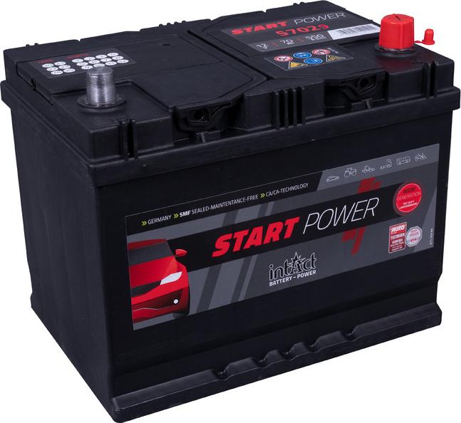 INTACT 57029GUG - Startera akumulatoru baterija www.autospares.lv