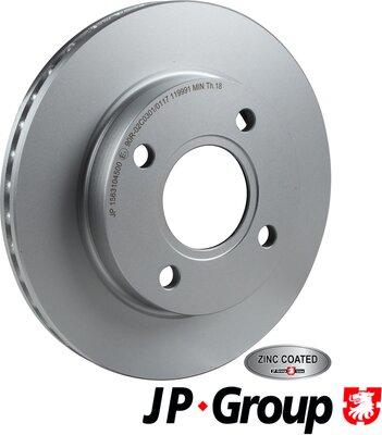 JP Group 1563104500 - Bremžu diski www.autospares.lv