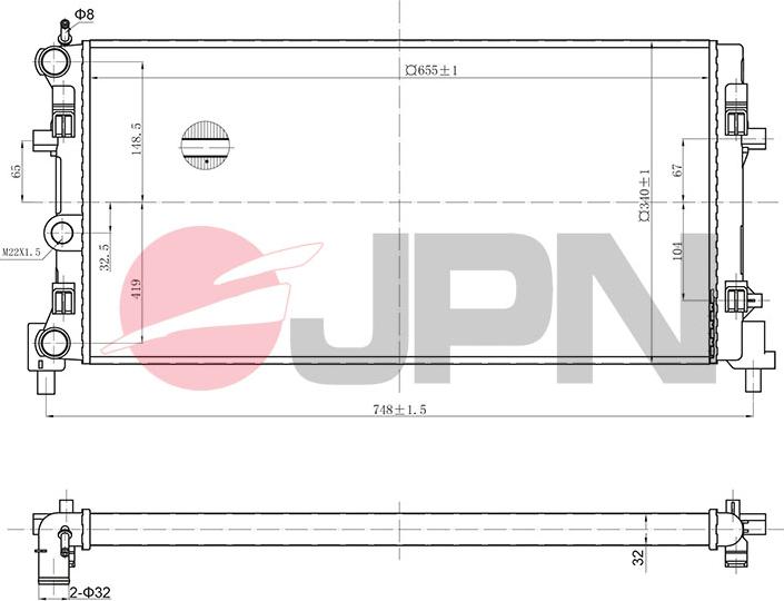 JPN 60C9064-JPN - Radiators, Motora dzesēšanas sistēma www.autospares.lv