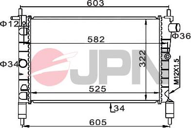 JPN 60C9030-JPN - Radiators, Motora dzesēšanas sistēma www.autospares.lv