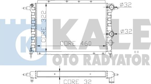 KALE OTO RADYATÖR 162500 - Radiators, Motora dzesēšanas sistēma www.autospares.lv