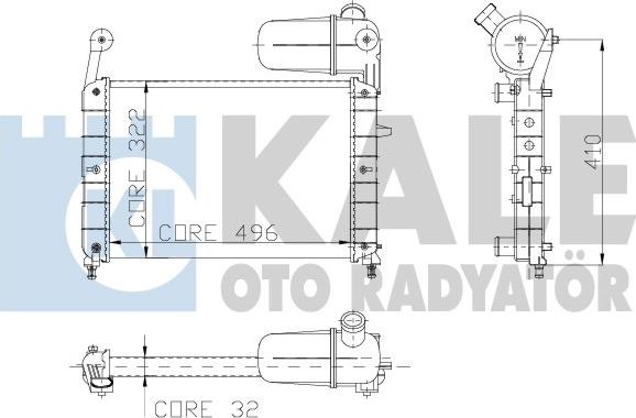 KALE OTO RADYATÖR 101500 - Radiators, Motora dzesēšanas sistēma www.autospares.lv
