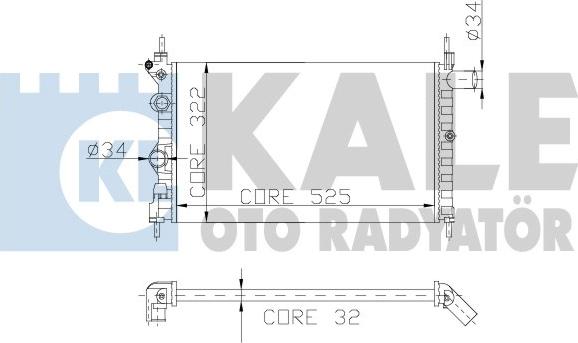 KALE OTO RADYATÖR 177300 - Radiators, Motora dzesēšanas sistēma www.autospares.lv