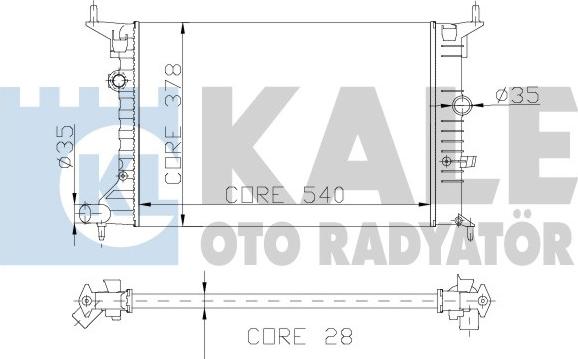 KALE OTO RADYATÖR 177200 - Radiators, Motora dzesēšanas sistēma www.autospares.lv
