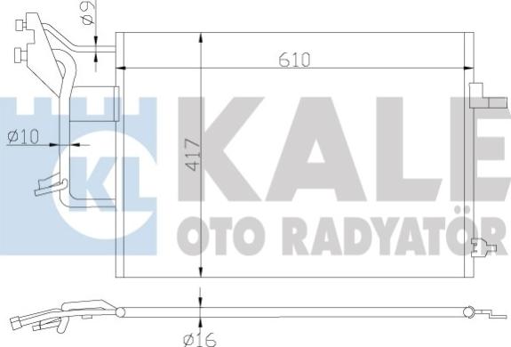 KALE OTO RADYATÖR 390800 - Kondensators, Gaisa kond. sistēma www.autospares.lv