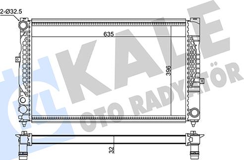 KALE OTO RADYATÖR 348305 - Radiators, Motora dzesēšanas sistēma www.autospares.lv