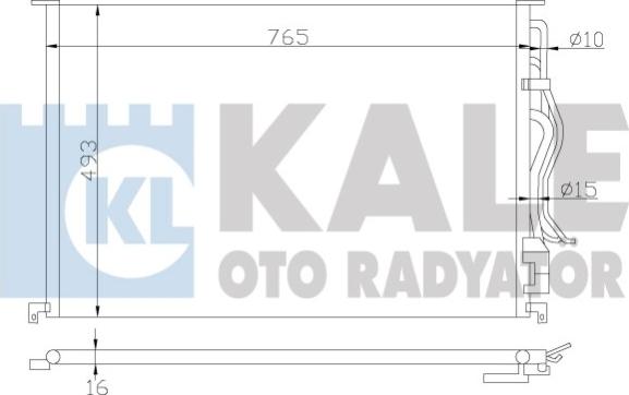 KALE OTO RADYATÖR 342940 - Kondensators, Gaisa kond. sistēma www.autospares.lv