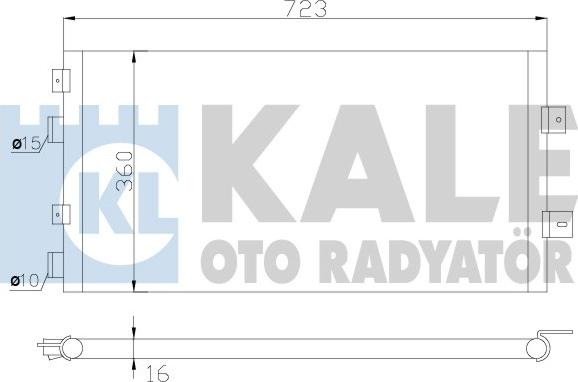 KALE OTO RADYATÖR 342420 - Kondensators, Gaisa kond. sistēma www.autospares.lv