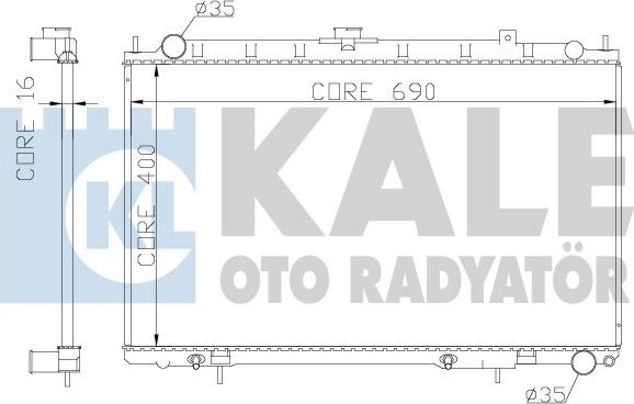 KALE OTO RADYATÖR 342045 - Radiators, Motora dzesēšanas sistēma www.autospares.lv