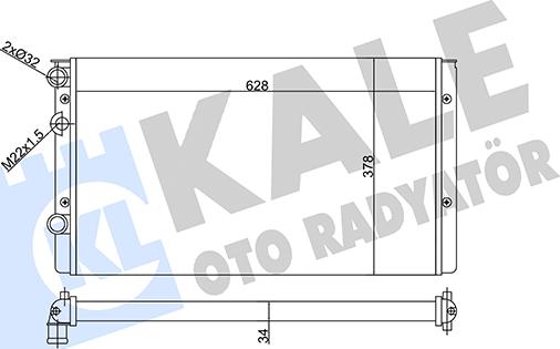 KALE OTO RADYATÖR 356310 - Radiators, Motora dzesēšanas sistēma www.autospares.lv