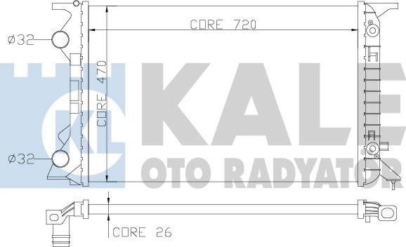 KALE OTO RADYATÖR 353400 - Radiators, Motora dzesēšanas sistēma www.autospares.lv