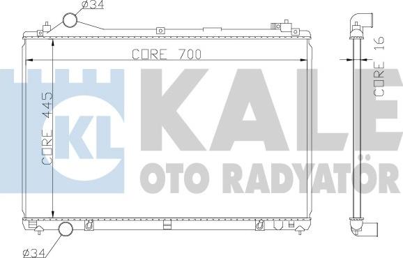KALE OTO RADYATÖR 362600 - Radiators, Motora dzesēšanas sistēma www.autospares.lv