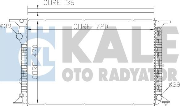 KALE OTO RADYATÖR 367700 - Radiators, Motora dzesēšanas sistēma www.autospares.lv
