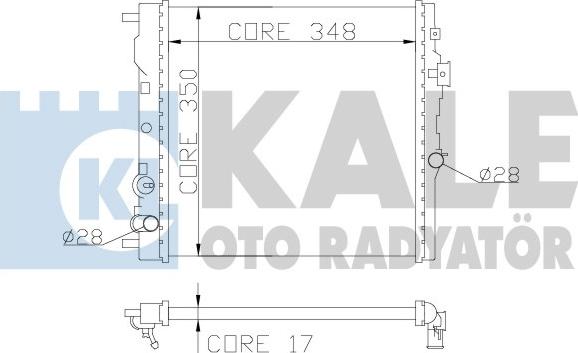 KALE OTO RADYATÖR 383800 - Radiators, Motora dzesēšanas sistēma www.autospares.lv