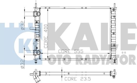 KALE OTO RADYATÖR 231400 - Radiators, Motora dzesēšanas sistēma www.autospares.lv