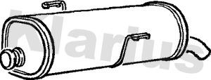 Klarius 210659 - Izplūdes gāzu trokšņa slāpētājs (pēdējais) www.autospares.lv