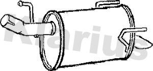 Klarius 210783 - Izplūdes gāzu trokšņa slāpētājs (pēdējais) www.autospares.lv
