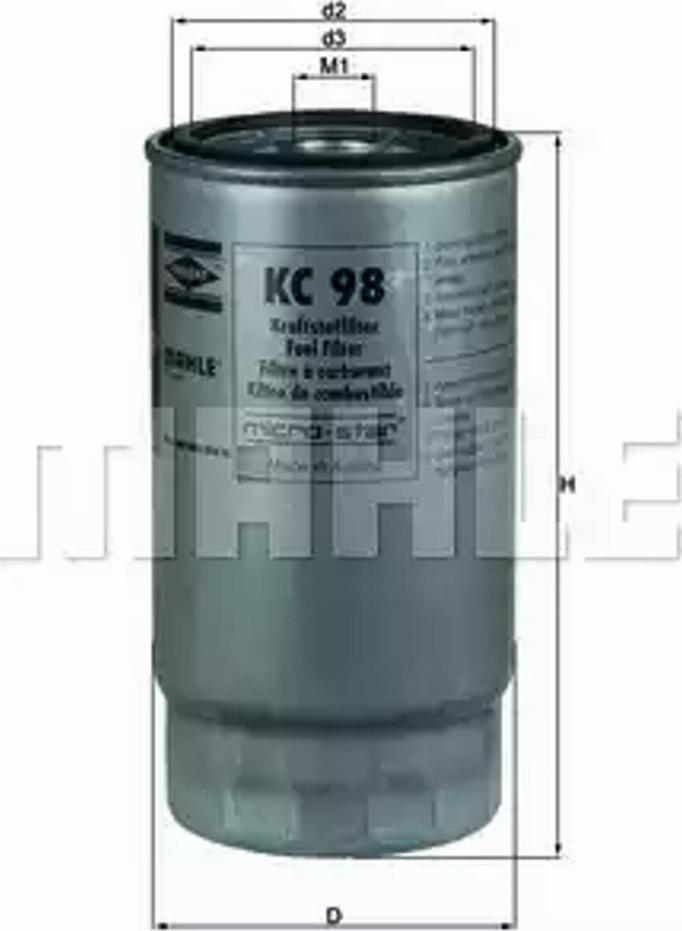KNECHT KC 98 - Degvielas filtrs www.autospares.lv