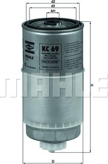 KNECHT KC 69 - Degvielas filtrs www.autospares.lv