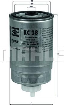 KNECHT KC 38 - Degvielas filtrs www.autospares.lv