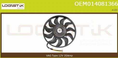 LGK OEM014081366 - Ventilators, Motora dzesēšanas sistēma www.autospares.lv
