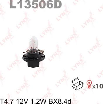 LYNXauto L13506D - Kvēlspuldze, Instrumentu paneļa apgaismojums www.autospares.lv