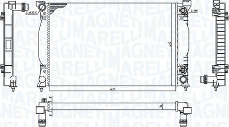 Magneti Marelli 350213196500 - Radiators, Motora dzesēšanas sistēma www.autospares.lv