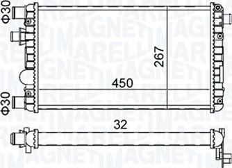 Magneti Marelli 350213191300 - Radiators, Motora dzesēšanas sistēma www.autospares.lv