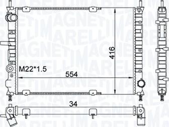 Magneti Marelli 350213154300 - Radiators, Motora dzesēšanas sistēma www.autospares.lv