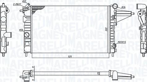 Magneti Marelli 350213189100 - Radiators, Motora dzesēšanas sistēma www.autospares.lv