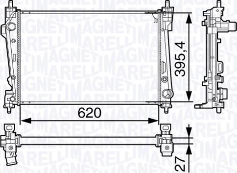 Magneti Marelli 350213131300 - Radiators, Motora dzesēšanas sistēma www.autospares.lv